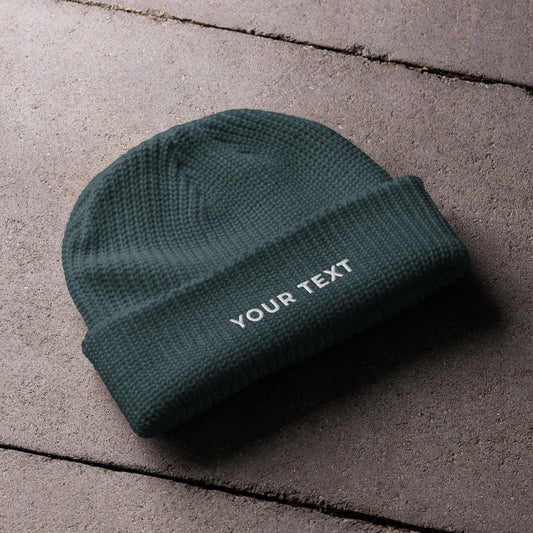 Custom Fisherman Beanie, Personalized Embroidery