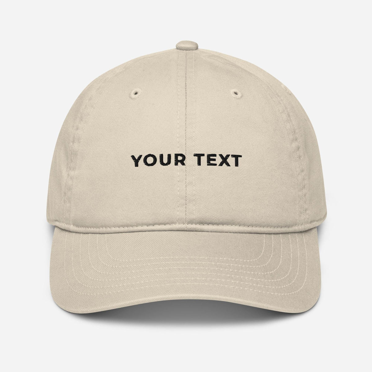 Custom Organic Cotton Hat, Personalized Embroidery