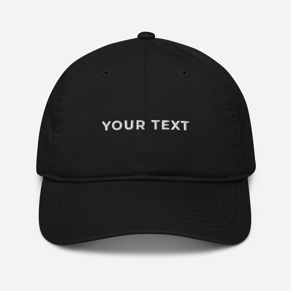 Custom Organic Cotton Hat, Personalized Embroidery