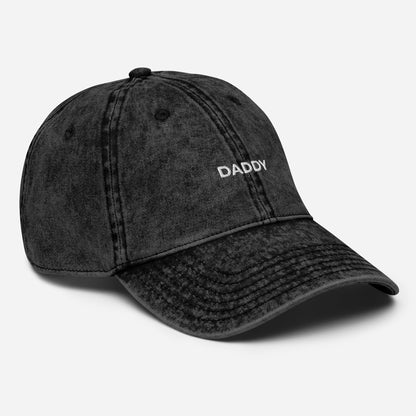 Daddy Hat black, washed cotton twill, right-front view