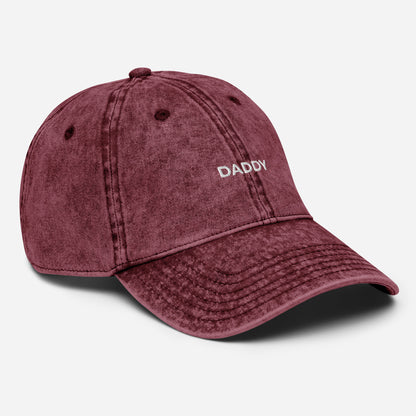 Daddy Hat maroon, washed cotton twill, right-front view